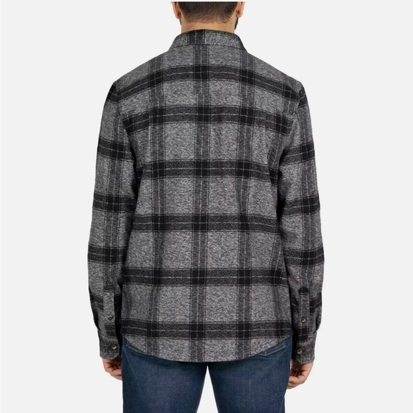 Colorado Clothing NWT Mens Black Gray Plaid Flannel Button Down Shirt XL - Picture 3 of 4